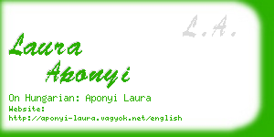 laura aponyi business card